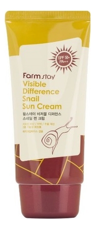 Farm Stay Солнцезащитный крем с муцином улитки Visible Difference Snail Sun Cream SPF50+ PA+++ 70г