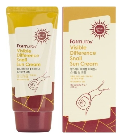 Farm Stay Солнцезащитный крем с муцином улитки Visible Difference Snail Sun Cream SPF50+ PA+++ 70г