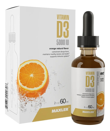 Maxler Биологически активная добавка к пище Vitamin D3 5000 IU 60мл