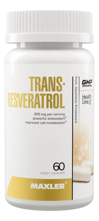 Maxler Биологически активная добавка к пище Trans-Resveratrol 300mg 60 капсул