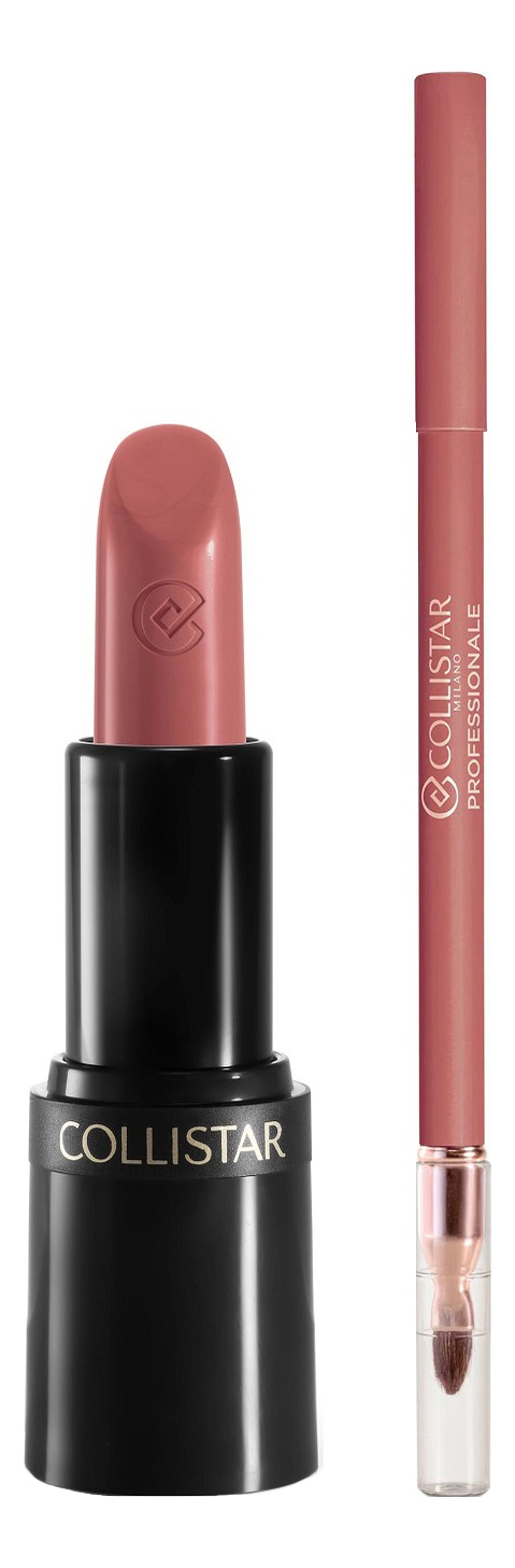 

Набор для макияжа губ (карандаш Professionale Long-Lasting 08 Rosa Cameo 1,2г + помада Rossetto Puro 101 Blooming Almond 3,5мл)