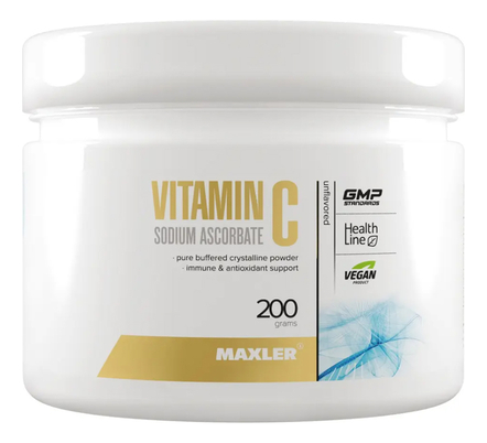 Maxler Биологически активная добавка к пище Vitamin C Sodium Ascorbate 200г