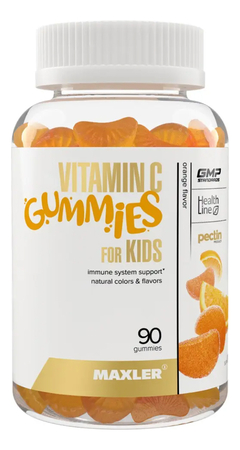 Maxler Биологически активная добавка к пище Vitamin C Gummies For Kids 90шт (апельсин)