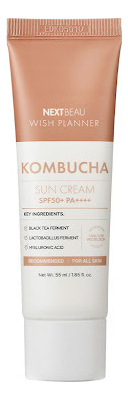 Nextbeau Солнцезащитный крем для лица Wish Planner Kombucha Biome Sun Cream SPF50+ PA++++ 55мл