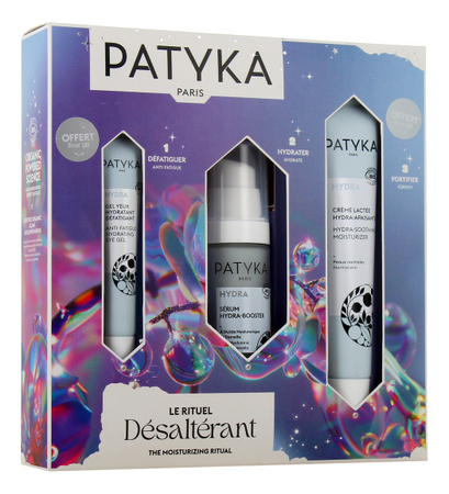 PATYKA Набор для лица (крем Hydra-Soothing Moisturizer 40мл + сыворотка Hydra-Booster Serum 30мл + гель для глаз Hydra Gel Yeux Hydratant 15мл)