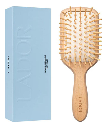 La`dor Расческа для распутывания волос Detanging Paddle Hair Brush Wood