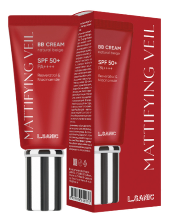 L.Sanic Матирующий BB-крем для лица Mattifying Veil BB Сream SPF50+ PА++++ 50мл