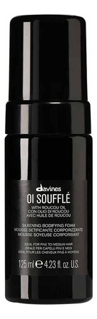 Davines Уплотняющая пенка для абсолютного блеска волос Oi Souffle Silkening Bodifying Foam 125мл