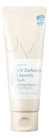 Frudia Водостойкий солнцезащитный крем для лица и тела Re:proust UV Defense Leports Sun SPF50 PA++++ 70г