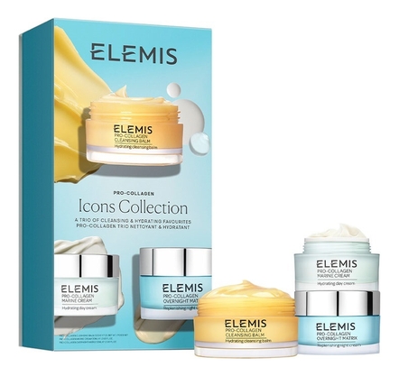 Elemis Набор для лица Pro-Collagen (бальзам для умывания Cleansing Balm 50г + дневной крем Marine Cream 30мл + ночной крем Overnight Matrix 50мл)