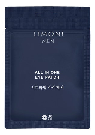 Limoni Антивозрастные тканевые патчи для кожи вокруг глаз Men All In One Eye Patch 30шт