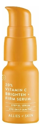 Allies of Skin Осветляющая укрепляющая сыворотка для лица витамином C 20% Vitamin C Brighten + Firm Serum