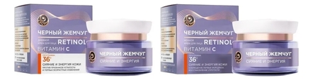 Черный Жемчуг Набор для лица Retinol 36+ 2*50мл (дневной крем + ночной крем)