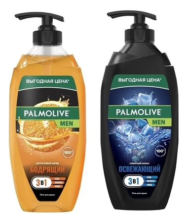 Palmolive Набор для тела Men 2*750мл (гель д/душа Цитрусовый Заряд + гель д/душа Северный океан)