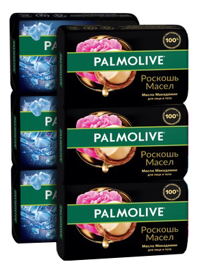 Palmolive Набор для тела 6*90г (мыло Освежающее Северный океан + мыло Роскошь масел Макадамия)