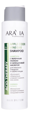 Aravia Шампунь для волос c яблочным уксусом и салициловой кислотой Professional Apple Cider Vinegar Shampoo 420мл