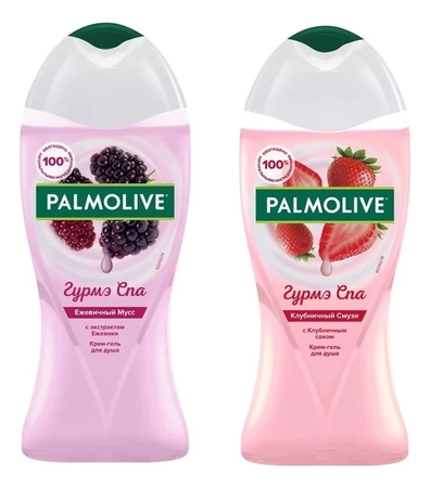 Palmolive Набор для тела 2*250мл (гель д/душа Ежевичный мусс + гель д/душа Клубничный смузи) 