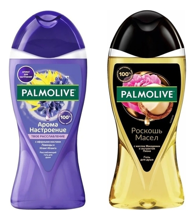 Palmolive Набор для тела 2*250мл (гель д/душа Арома настроение Твое расслабление + гель д/душа Роскошь масел Макадамия и пион) 