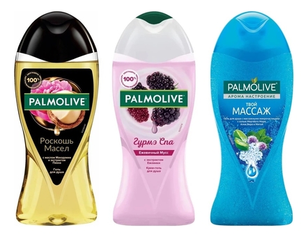 Palmolive Набор для тела 3*250мл (гель д/душа Роскошь масел Макадамия и пион + гель д/душа Ежевичный мусс + гель д/душа Арома настроение Твой массаж) 