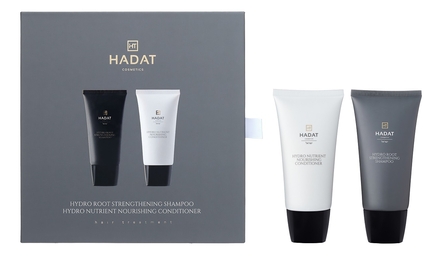 HADAT Cosmetics Набор для волос (шампунь Hydro Root Strengthening Shampoo 70мл + кондиционер Hydro Nutrient Nourishing Conditioner 70мл)