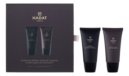 HADAT Cosmetics Набор для волос (шампунь Hydro Nourishing Moisture Shampoo 70мл + маска Hydro Liquid Silk Treatment 70мл) 