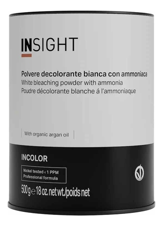 INSIGHT Обесцвечивающий порошок с маслом арганы Incolor Polvere Decolorante Bianca Con Ammoniaca 500г