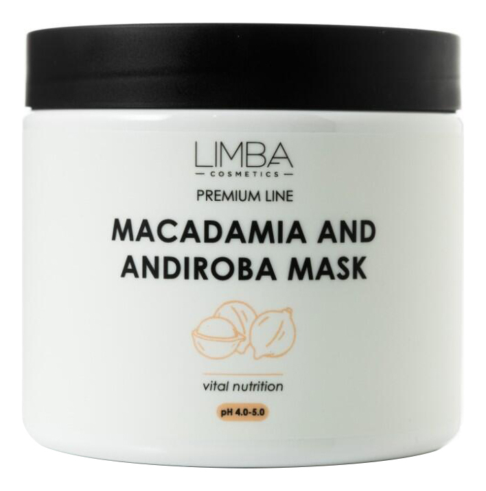 Питательная маска для волос Premium Line Macadamia And Andiroba Mask 490г