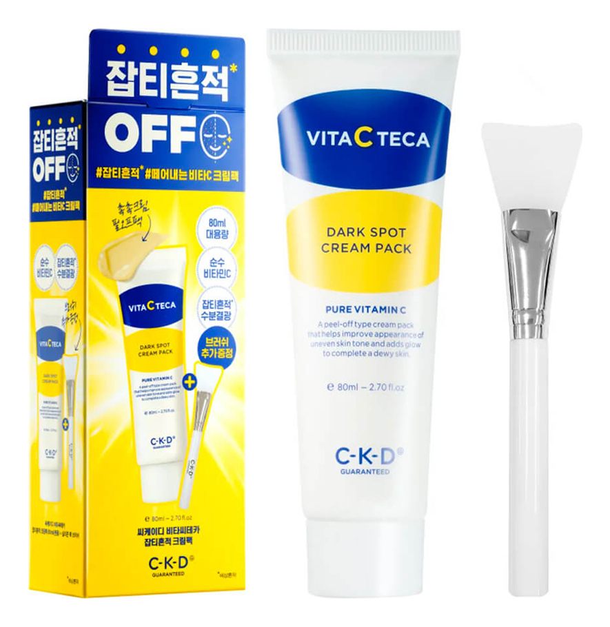 

Набор для лица (маска-пленка Vita C Teca Dark Spot Cream Pack 80мл + кисть)