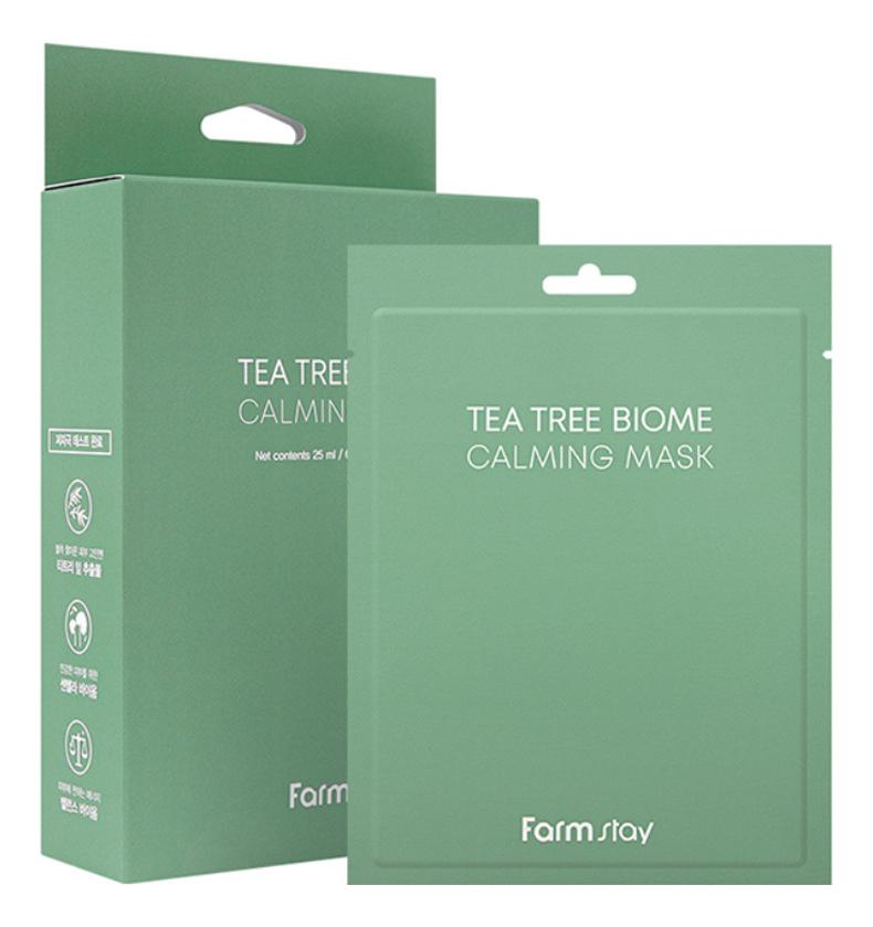 

Тканевая маска для лица Tea Tree Biome Calming Mask 25мл: Маска 10шт, Тканевая маска для лица Tea Tree Biome Calming Mask 25мл