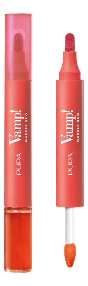 

Маркер и блеск для губ Vamp! Marker Duo 4мл: 004 Spicy Raspberry, Маркер и блеск для губ Vamp! Marker Duo 4мл