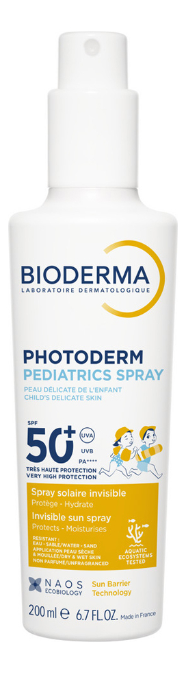 

Солнцезащитный спрей для лица и тела Photoderm Pediatrics Spray SPF50+ PA++++ 200мл