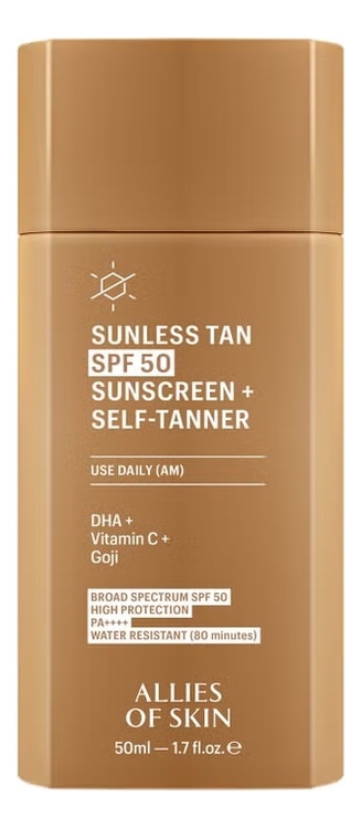 

Крем-автозагар для лица с антиоксидантами Sunless Tan Sunscreen + Self-Tanner SPF50 PA++++ 50мл
