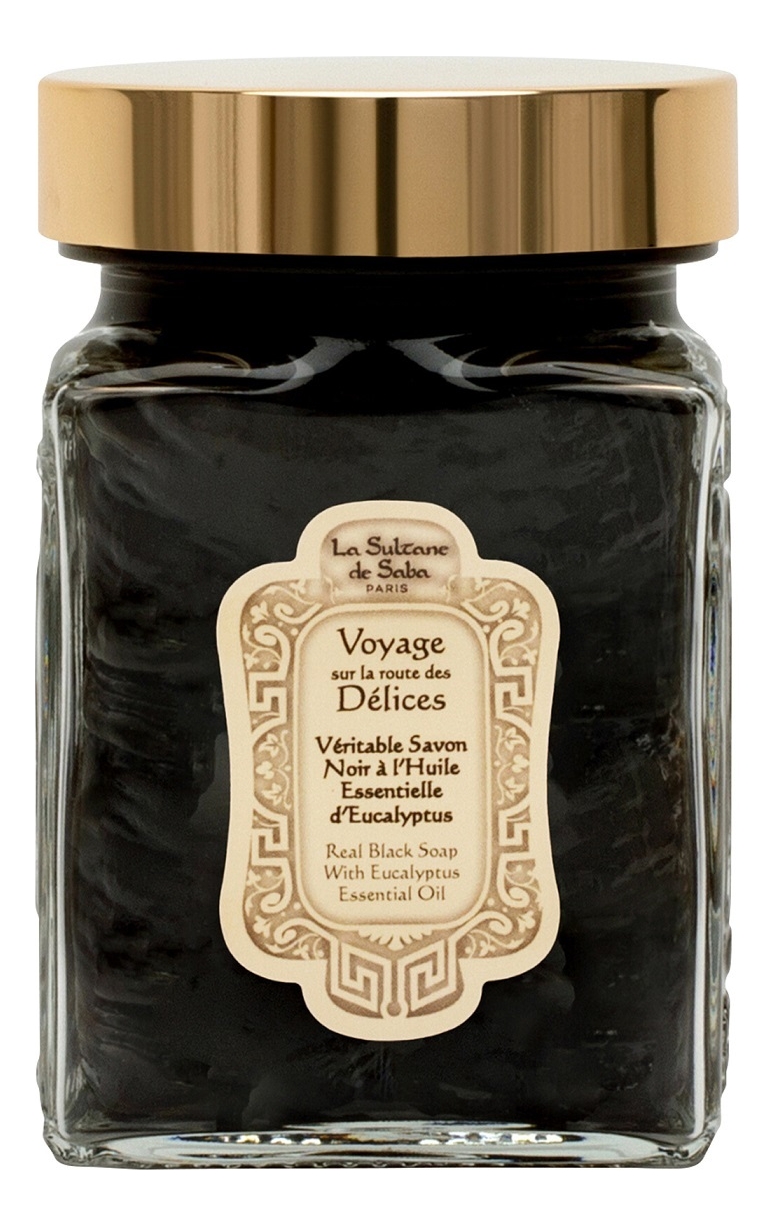 Черное мыло для лица и тела с маслом эвкалипта Voyage Sur La Route Des Delices Savon 300мл 7125₽