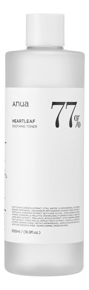 Балансирующий тоник для лица с экстрактом хауттюйнии Heartleaf 77 Soothing Toner Тоник 500мл 4320₽