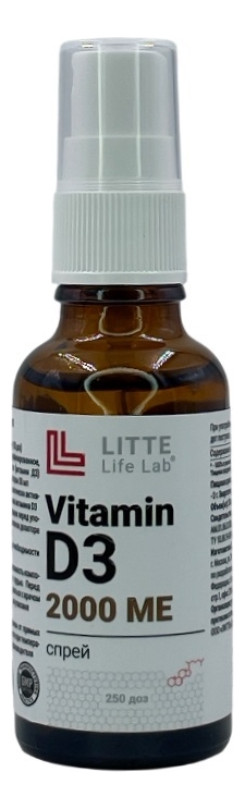 

Биодобавка Витамин D3 2000 МЕ 30мл (спрей)