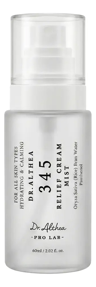 Успокаивающий мист для лица с гидролатом риса и пантенолом 345 Relief Cream Mist Мист 60мл 1500₽