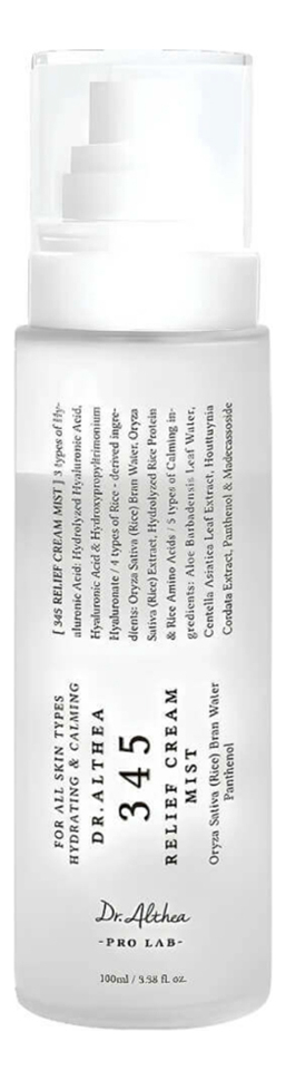 Успокаивающий мист для лица с гидролатом риса и пантенолом 345 Relief Cream Mist Мист 100мл 2175₽
