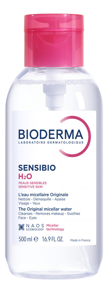 Мицеллярная вода для чувствительной кожи Sensibio Н2О Sensibles Вода 500мл с помпой 3242₽