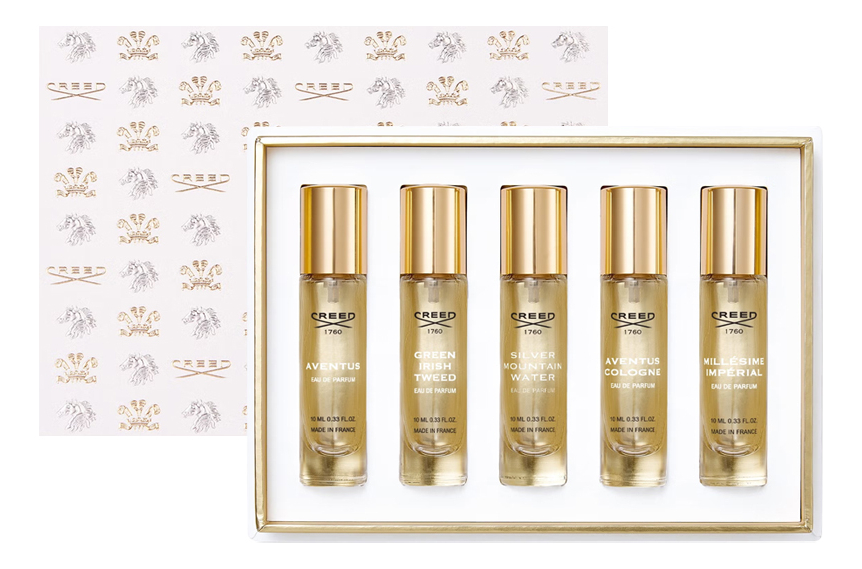 

Men's 5-Piece Discovery Set: набор 5*10мл (Aventus + Green Irish Tweed + Silver Mountain Water + Aventus Cologne + Millуsime Imperial), Men's 5-Piece Discovery Set