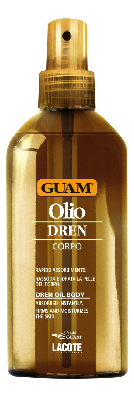 Масло с дренажным эффектом для массажа Dren Olio 200мл guam масло с дренажным эффектом для массажа