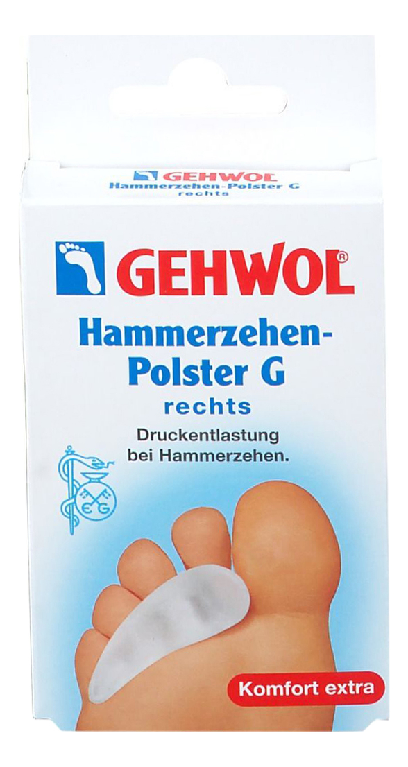 

Вкладыш-подушка под пальцы Hammerzehen-Polster G 2шт: Правая, Вкладыш-подушка под пальцы Hammerzehen-Polster G 2шт
