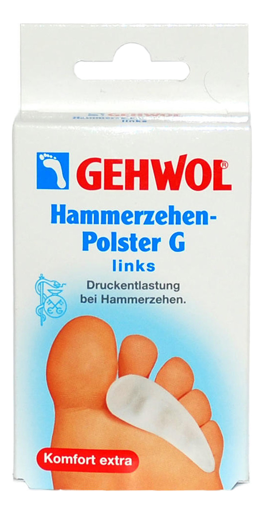 

Вкладыш-подушка под пальцы Hammerzehen-Polster G 2шт: Левая, Вкладыш-подушка под пальцы Hammerzehen-Polster G 2шт