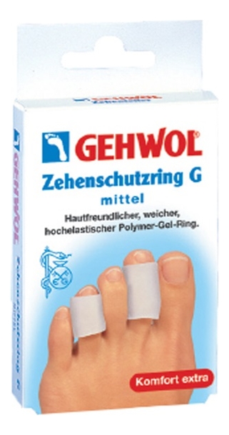Кольцо на палец Zehenschutzring G 12шт: Большое защитное гель кольцо zehenschutzring g 2шт средний размер