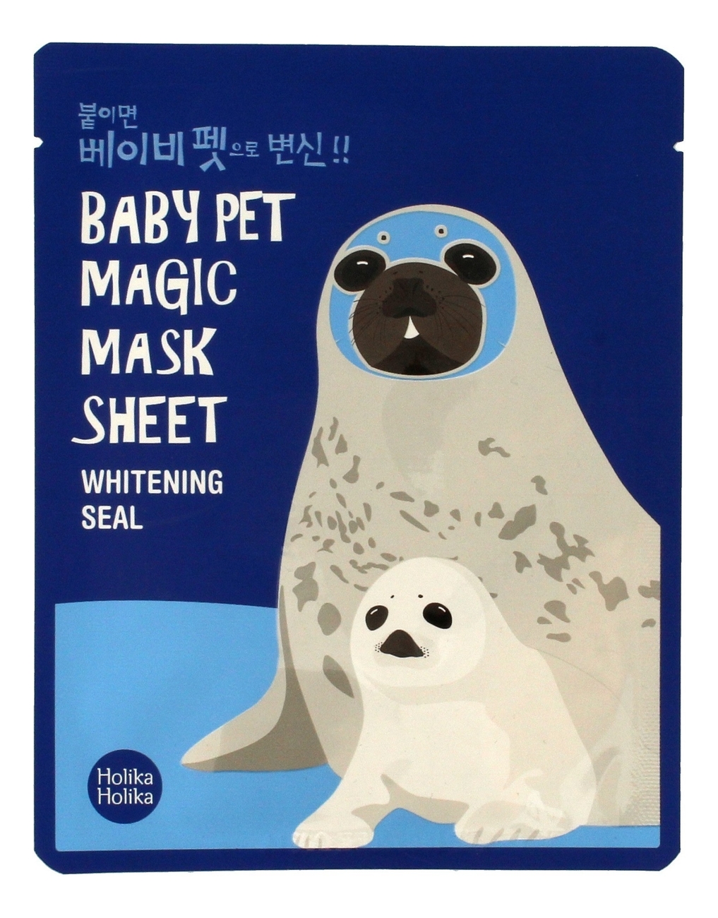 

Тканевая маска отбеливающая Тюлень Baby Pet Magic Mask Sheet Whitening Seal 22мл