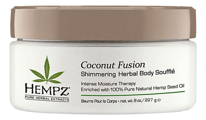 Суфле для тела с мерцающим эффектом Herbal Body Souffle Coconut Fusion 227г (кокос)