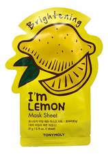 Tony Moly Тканевая маска для лица с экстрактом лимона I'm Real Lemon Mask Sheet 21г