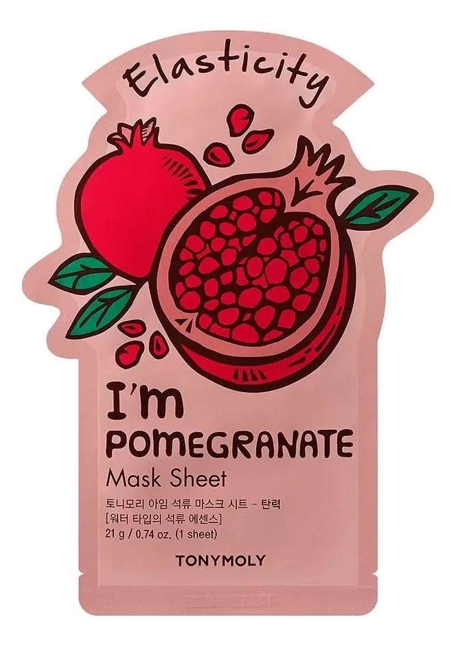 Тканевая маска для лица с экстрактом граната I'm Real Pomegranate Mask Sheet 21мл