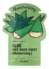 Tony Moly Тканевая маска для лица с экстрактом алоэ I'm Real Aloe Mask Sheet 21мл