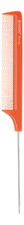 Dewal Расческа Beauty с металлическим хвостиком 22см (оранжевая)