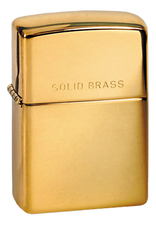 Zippo Зажигалка бензиновая Solid Brass 254